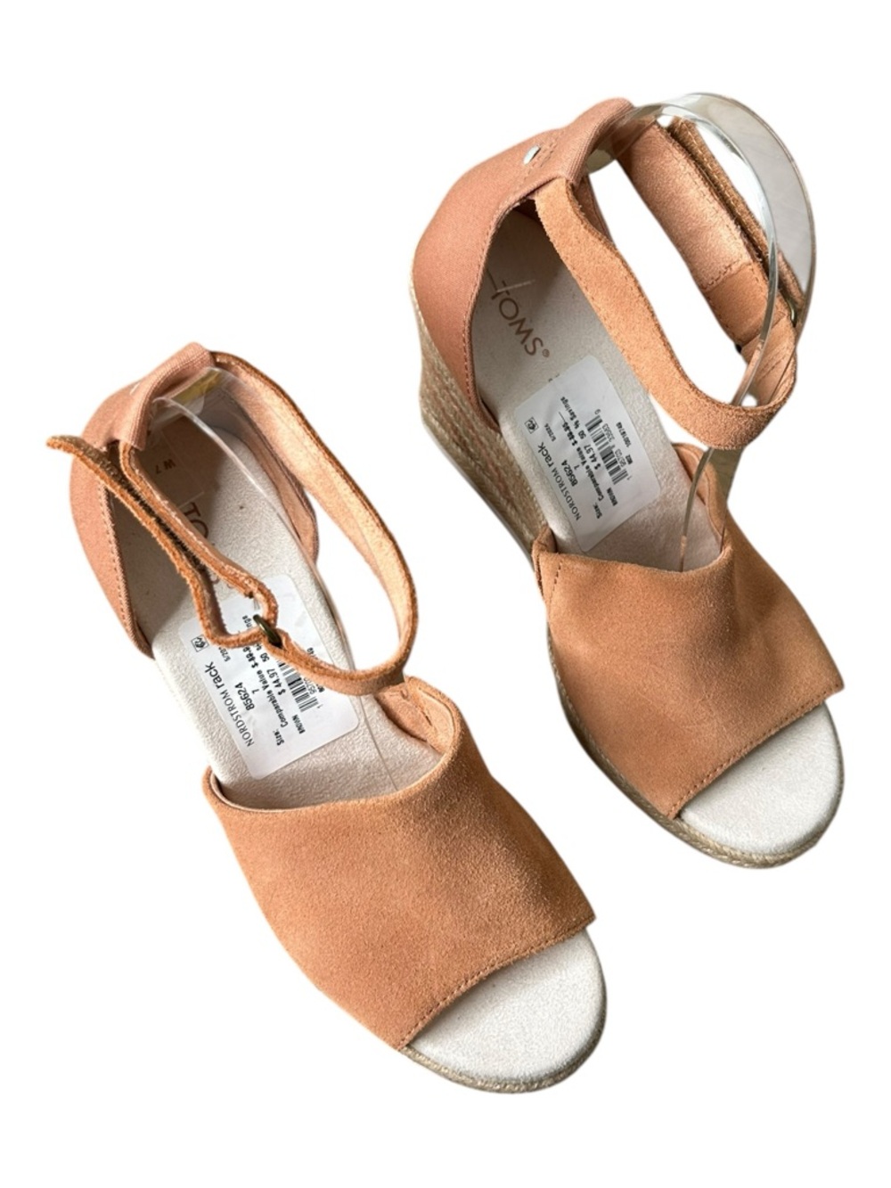 Tom's Marisol Sandal Wedges Sandy Beige Suede Size 7 NWT - Picture 4 of 11